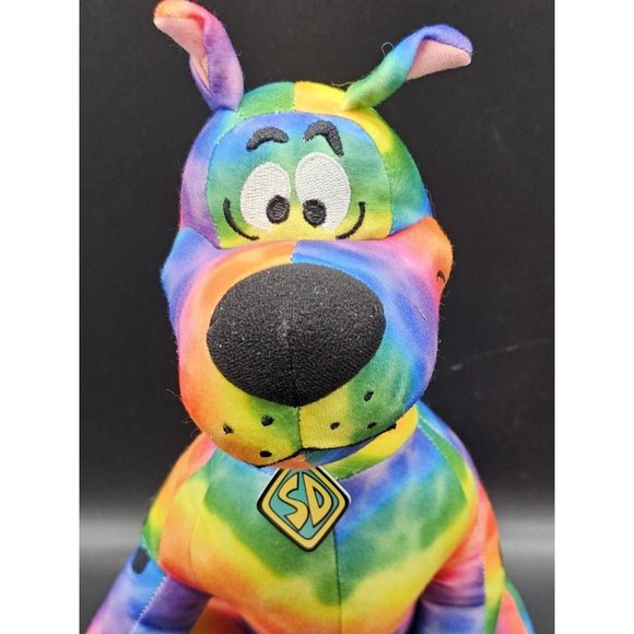 Scooby-Doo Rainbow Multicolored Tie-Dye 12" Plush - Picture 10 of 11